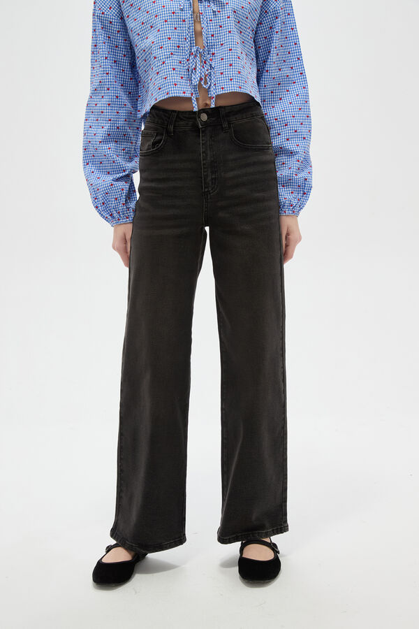 PANTALON RUBBIA GRIS OSCURO image number null