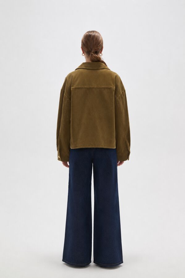 SOBRECAMISA TAMIA VERDE OLIVA OSCURO image number null