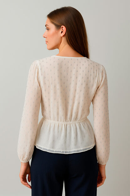 BLUSA ROTU MARFIL  / OFF WHITE image number null