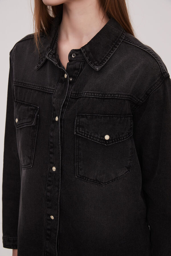 CAMISA DANE GRIS OSCURO image number null