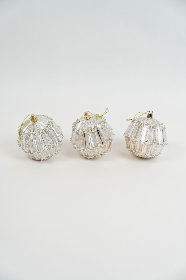 Colgante Esferas Acanaladas, 3un. COLOR UNICO image number null