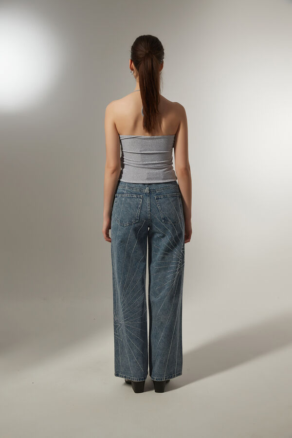 PANTALON KWAL AZUL GRISACEO image number null