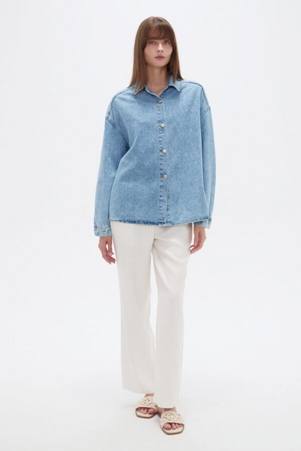 CAMPERA HIRA 70607 AZUL GRISACEO image number null