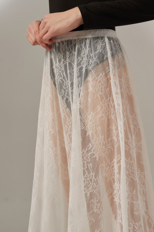 FALDA BURET MARFIL  / OFF WHITE image number null