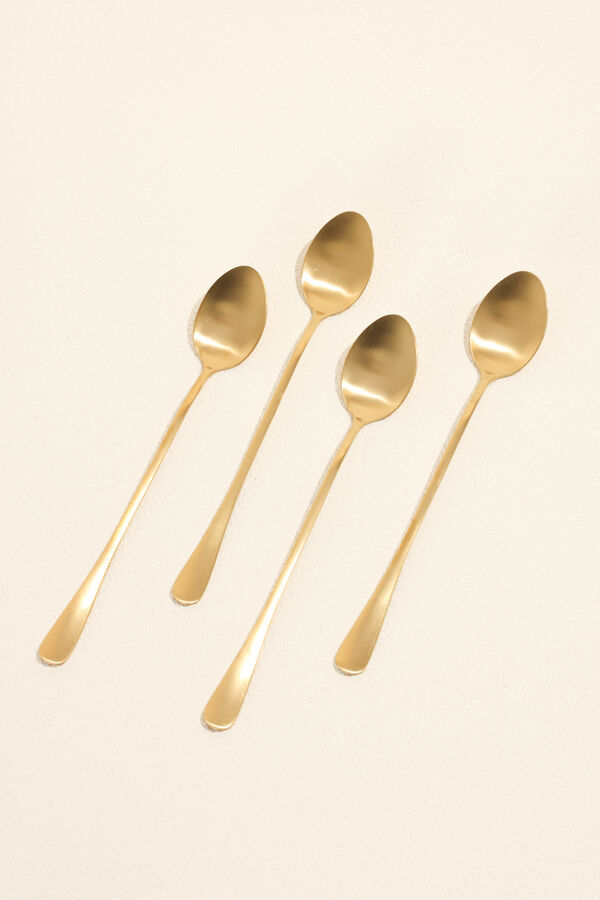 Cuchara Mango largo Olivo Set 4 un. dorado COLOR UNICO image number null