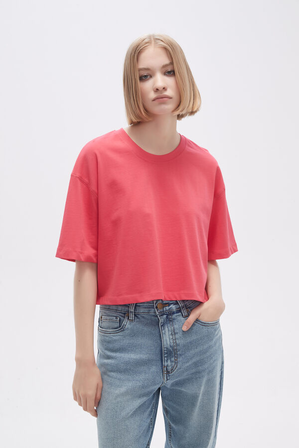 REMERA SOLIS ROJO CORAL image number null