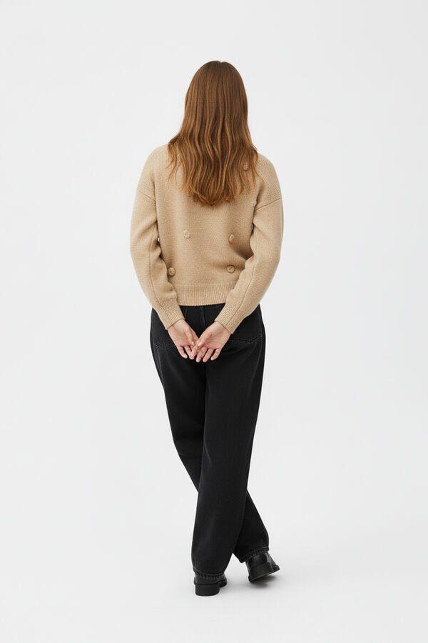 SWEATER PONCHI BEIGE image number null