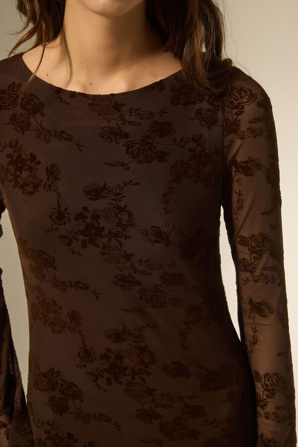 VESTIDO FLORAI CHOCOLATE image number null