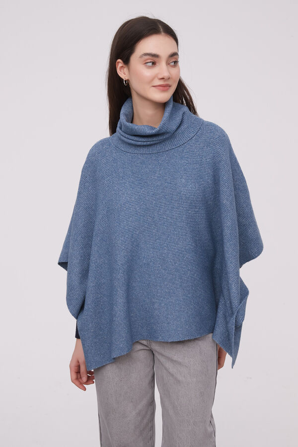 PONCHO MAOS AZUL GRISACEO image number null