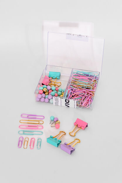 Set Pins & Clips, Multicolor 5 COLOR UNICO image number null