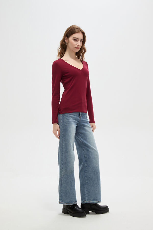 REMERA INHARA BORDEAUX image number null