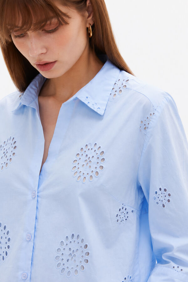 CAMISA BOW 70607 CELESTE image number null