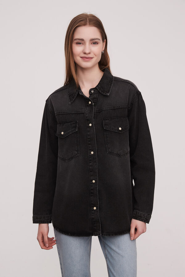CAMISA DANE GRIS OSCURO image number null