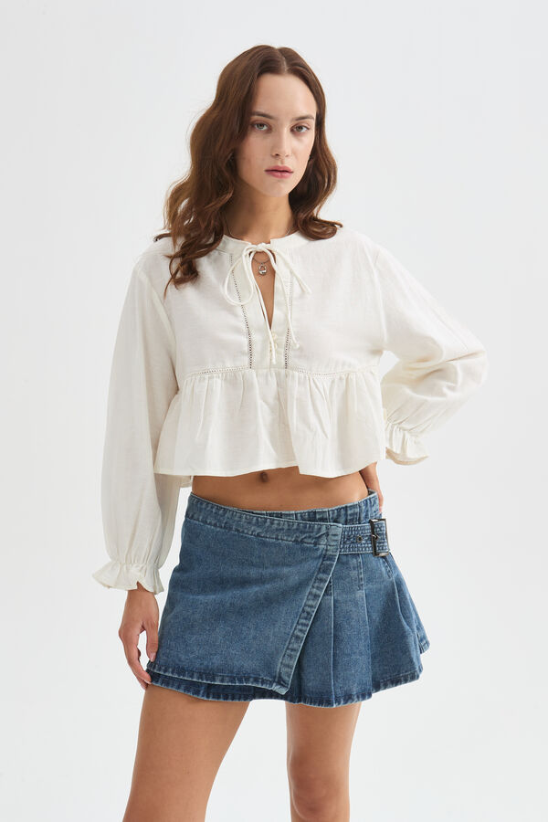 BLUSA TESEO 70607 MARFIL  / OFF WHITE image number null