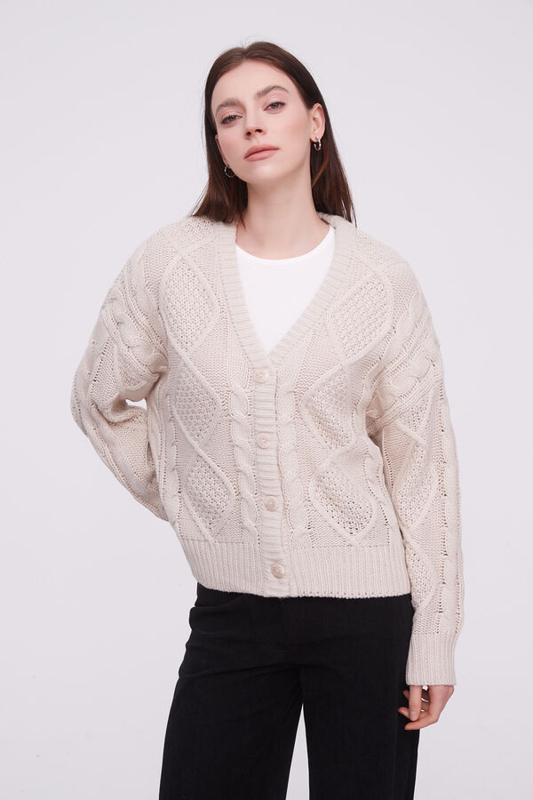 CARDIGAN BARTO CRUDO / NATURAL image number null