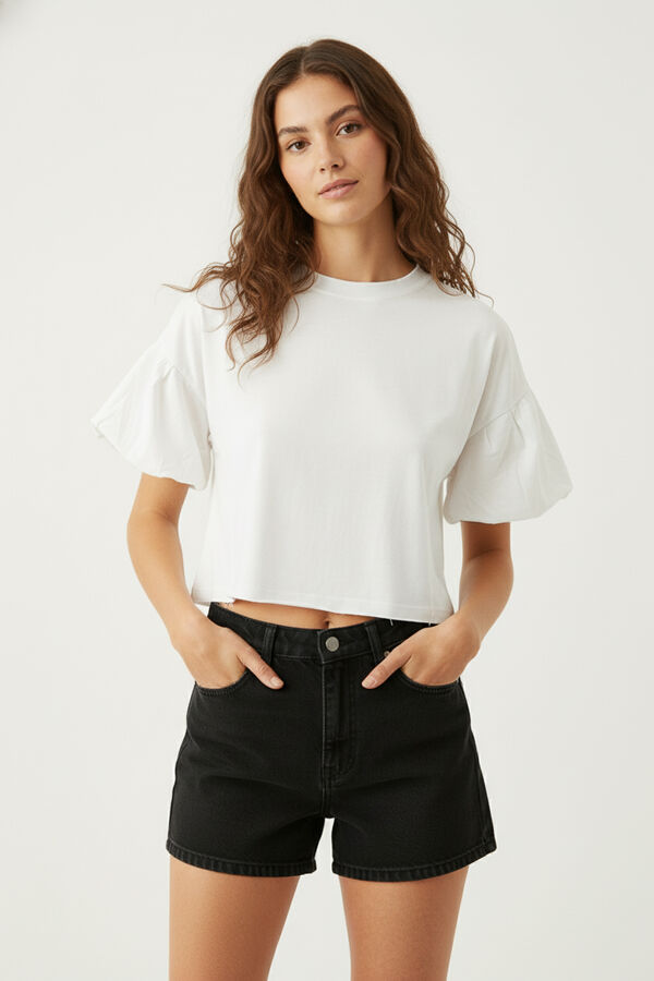 REMERA RASPEN MARFIL  / OFF WHITE image number null
