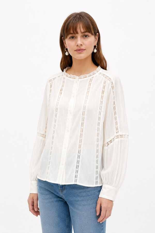 CAMISA SUSIS MARFIL  / OFF WHITE image number null