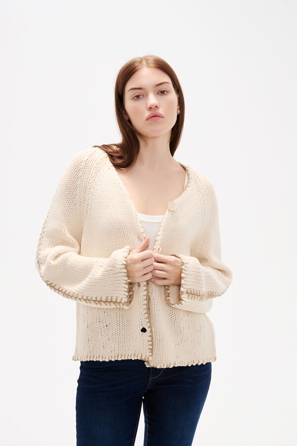 CARDIGAN GARENE CRUDO / NATURAL image number null