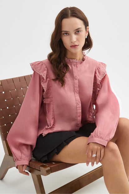CAMISA TARELI 70607 ROSA OSCURO image number null
