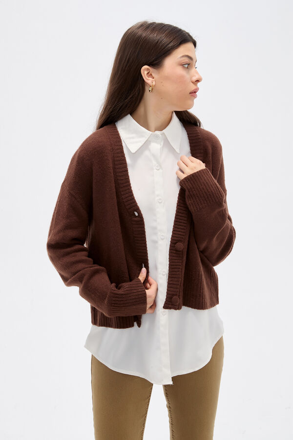 CARDIGAN AELVOS CHOCOLATE image number null
