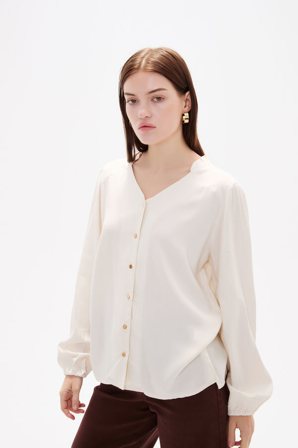 CAMISA BLOVA CRUDO / NATURAL image number null