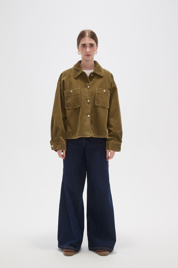 SOBRECAMISA TAMIA VERDE OLIVA OSCURO image number null