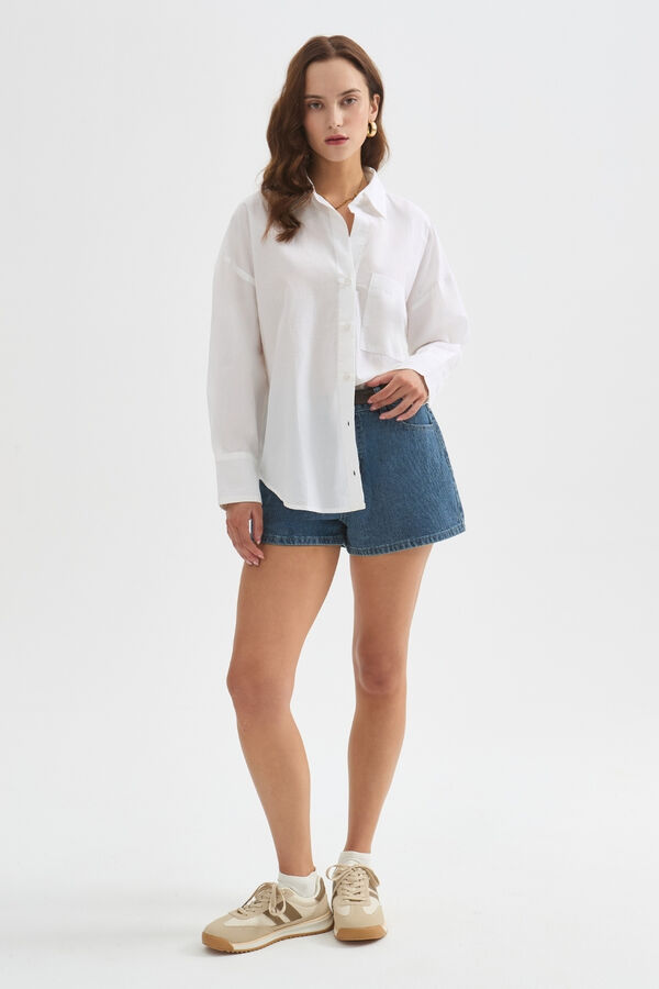 CAMISA TUNNIS 70607 MARFIL  / OFF WHITE image number null