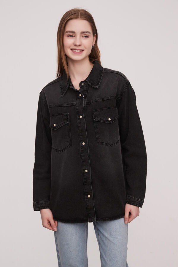 CAMISA DANE GRIS OSCURO image number null