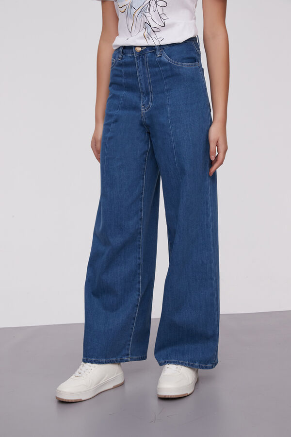 PANTALON LENICETE AZUL MEDIO image number null