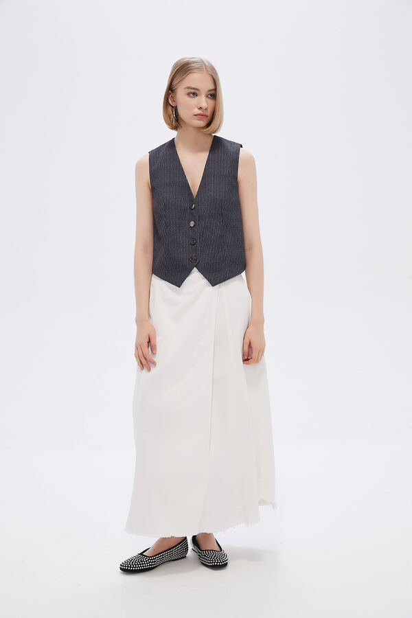 FALDA LUZA MARFIL  / OFF WHITE image number null
