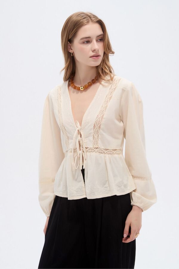BLUSA EVRIN 70607 CRUDO / NATURAL image number null