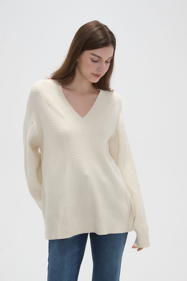 SWEATER VARSITY CRUDO / NATURAL image number null