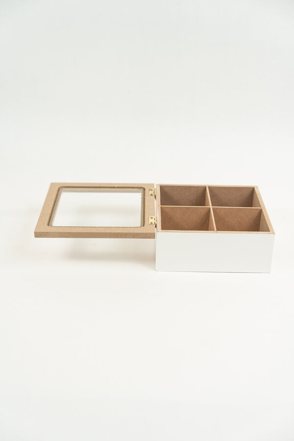 Caja para Té Lyra, 4 separaciones. BLANCO image number null