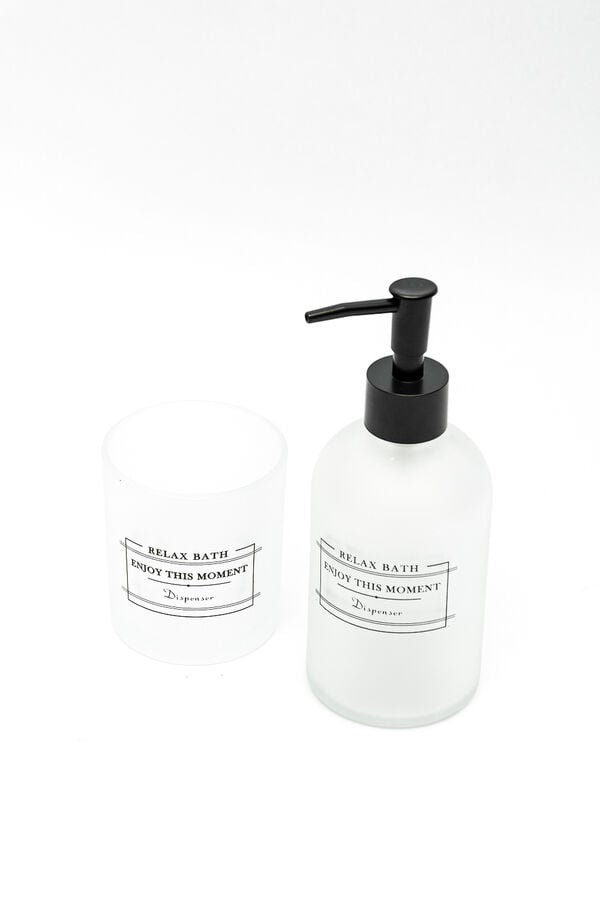 Dispensador y Vaso, set 2 piezas COLOR UNICO image number null