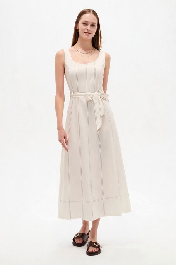 VESTIDO CAROA 70809 MARFIL  / OFF WHITE image number null
