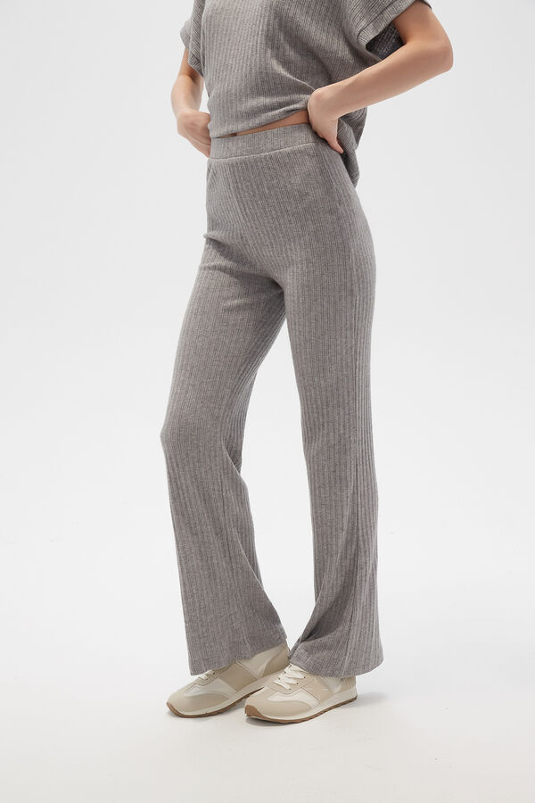 PANTALON RANA GRIS MELANGE MEDIO image number null