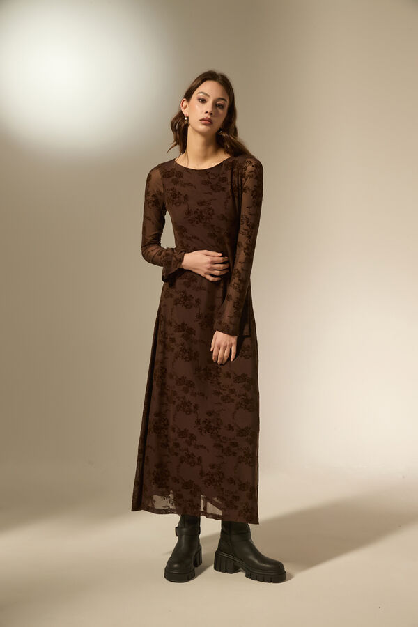 VESTIDO FLORAI CHOCOLATE image number null
