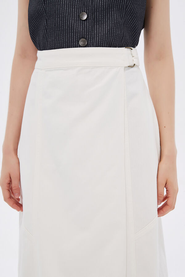 FALDA LUZA MARFIL  / OFF WHITE image number null