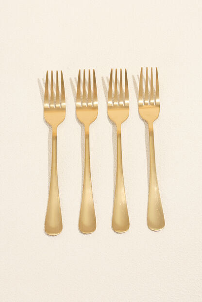 Tenedor Olivo Set 4 un. dorado COLOR UNICO image number null