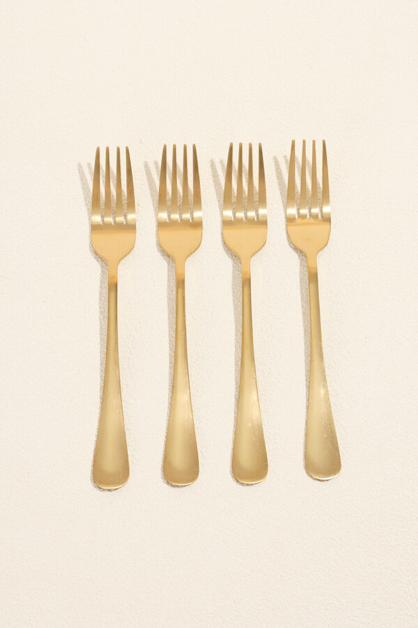 Tenedor Olivo Set 4 un. dorado COLOR UNICO image number null