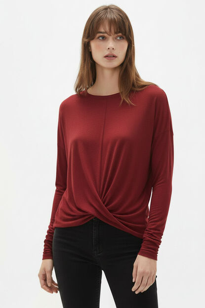 REMERA FLEA BORDEAUX OSCURO image number null