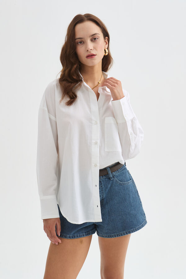 CAMISA TUNNIS 70607 MARFIL  / OFF WHITE image number null