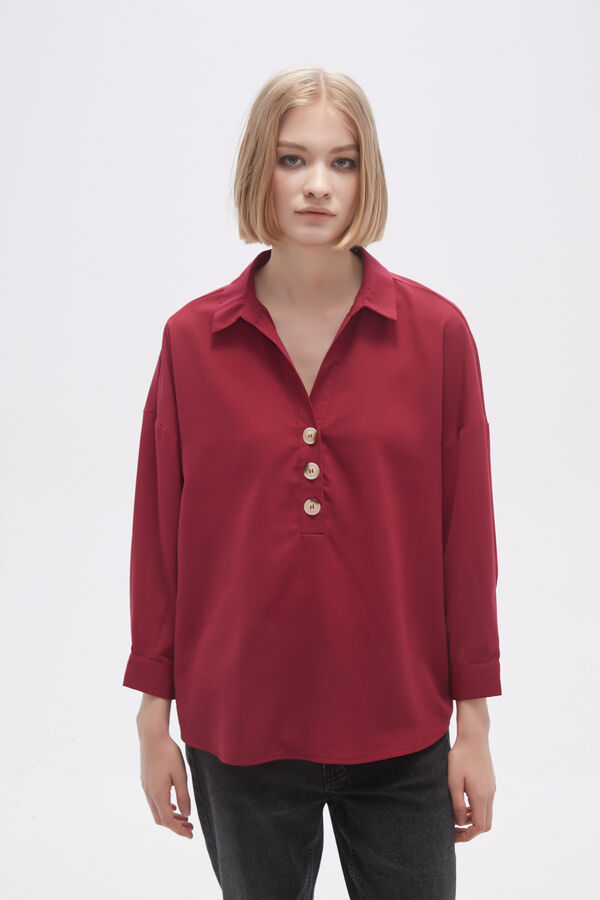 BLUSA KANSAS BORDEAUX image number null