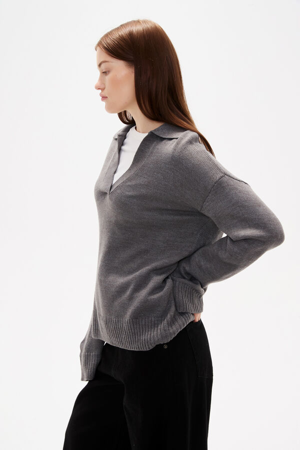 SWEATER DAPA 70607 GRIS MELANGE OSCURO image number null