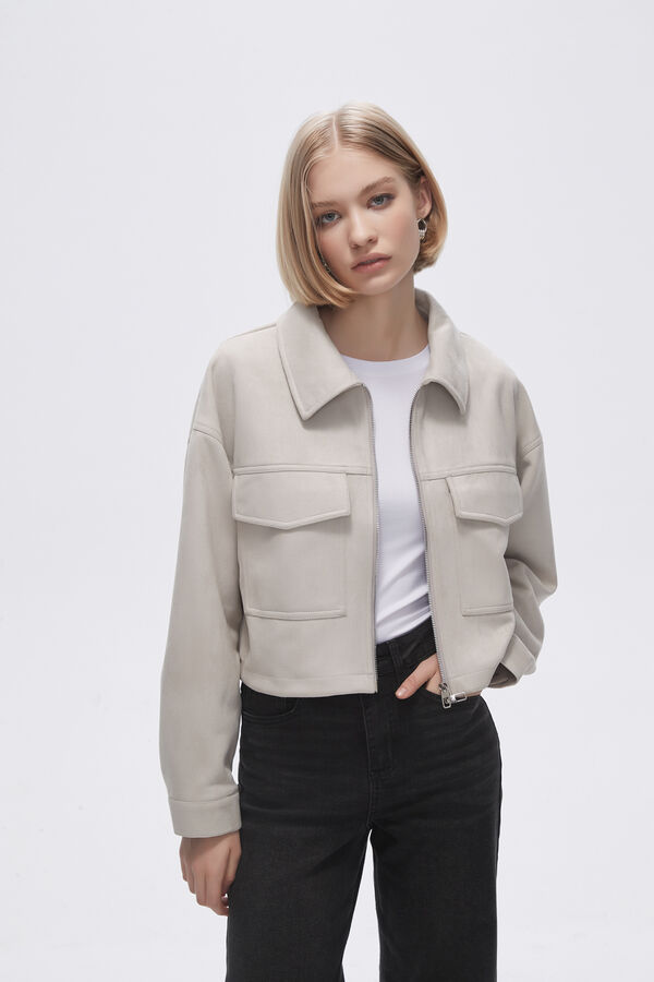 CHAQUETA BRUSWI BEIGE CLARO image number null