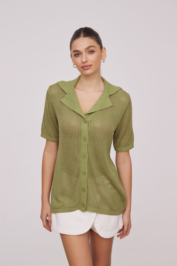 CARDIGAN GENOVIAS VERDE OLIVA image number null