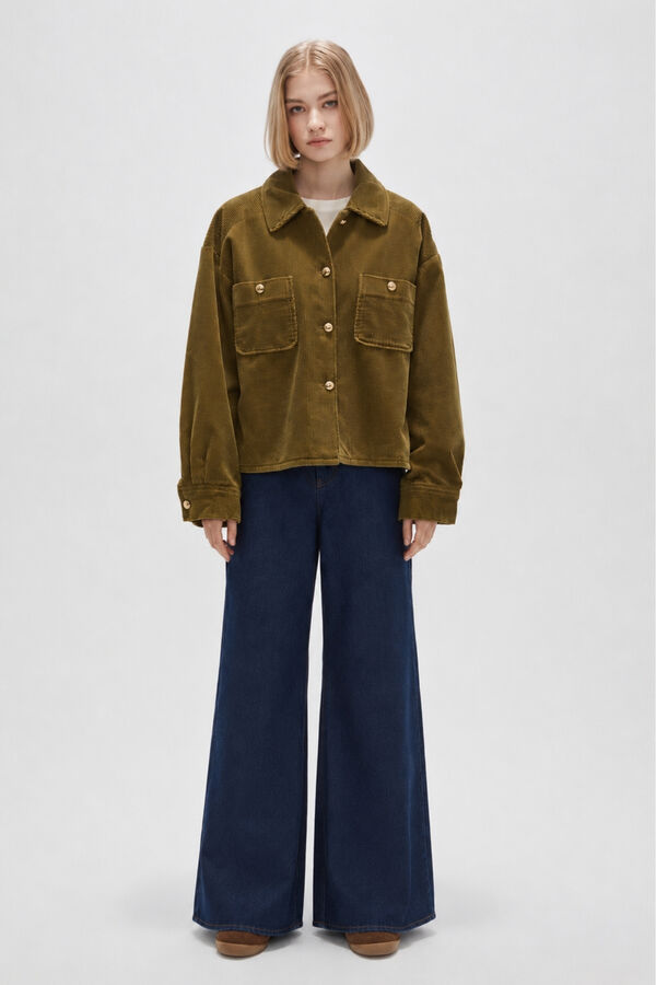 SOBRECAMISA TAMIA VERDE OLIVA OSCURO image number null
