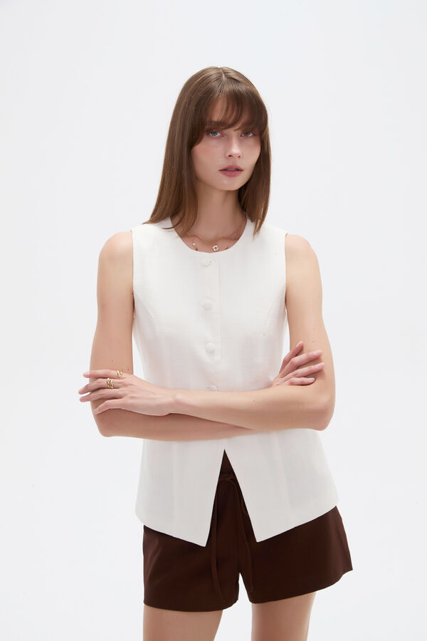CHALECO PAULIN 70809 MARFIL  / OFF WHITE image number null
