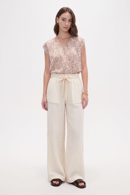 PANTALON RAVENEA 70809 MARFIL  / OFF WHITE image number null