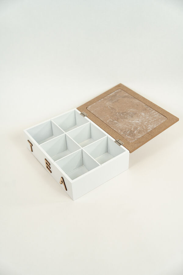 Caja para T&eacute; Leaves, 6 separadores COLOR UNICO image number null